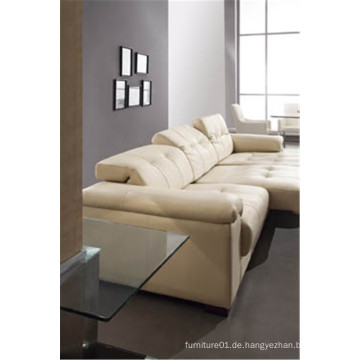 Echtes Leder Modernes verstellbares Sofa (908)